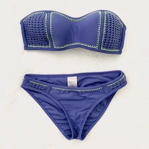 Blue Stitched Bikini
